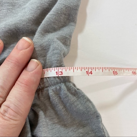 Cynthia Rowley Mini Dress Grey XS Linen Elastic Drawstring Waist Pockets Tank - Picture 7 of 9